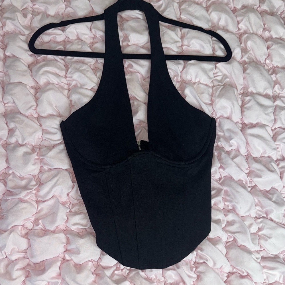 Windsor Black Crop Top